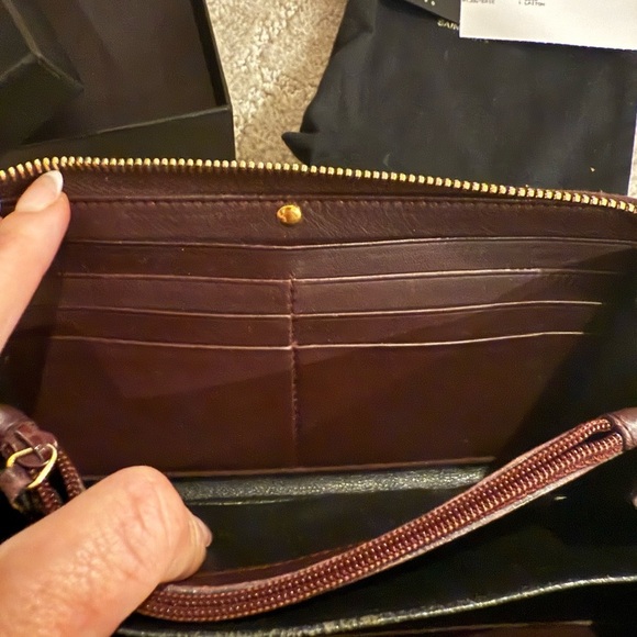 Saint Laurent Dark Brown Leather Clutch - Picture 7 of 16